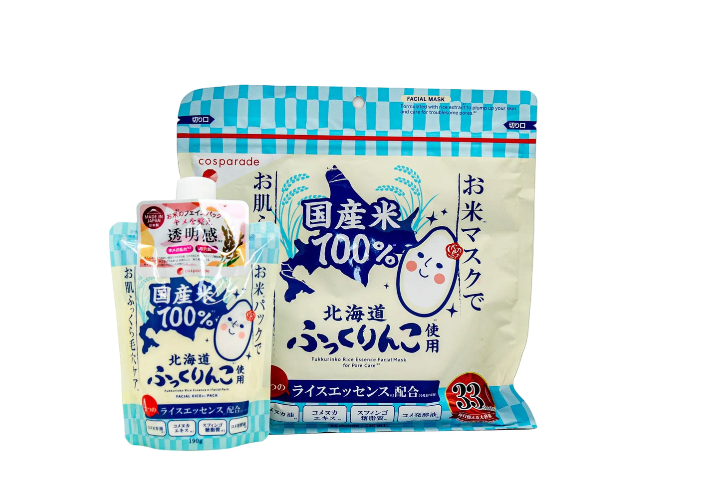 מסיכת משחת אורז לפנים Hokkaido Fukkurinko